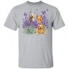 Golden Retriever Butterflies Flowers Shirt