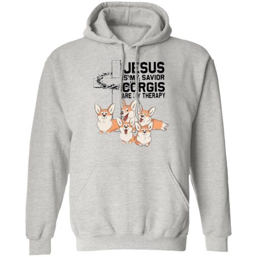 Jesus Is My Savior Corgis Are My Therapy Shirt