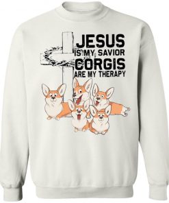 Jesus Is My Savior Corgis Are My Therapy Shirt