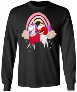 Santa Claus Riding A Unicorn Christmas Sweatshirt, Hoodie