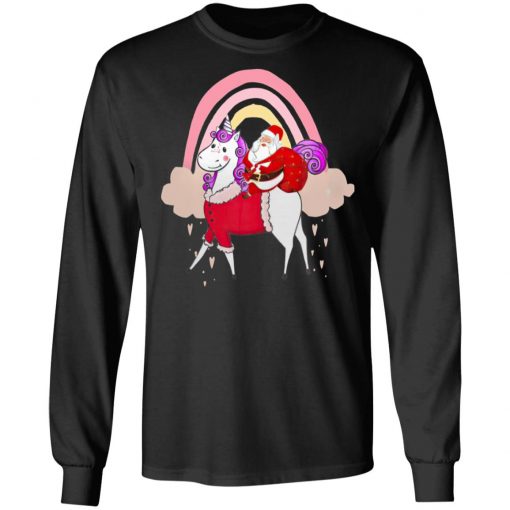 Santa Claus Riding A Unicorn Christmas Sweatshirt, Hoodie