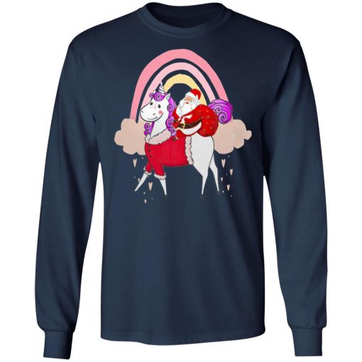 Santa Claus Riding A Unicorn Christmas Sweatshirt, Hoodie