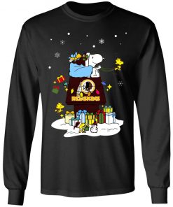 Washington Redskins Santa Snoopy Wish You A Merry Christmas Shirt