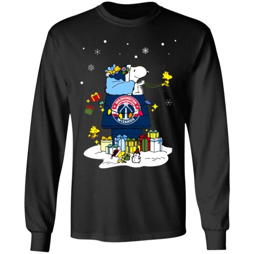 Washington Wizards Santa Snoopy Wish You A Merry Christmas Shirt