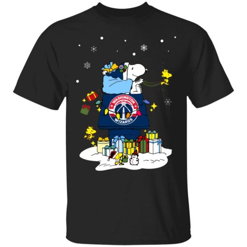 Washington Wizards Santa Snoopy Wish You A Merry Christmas Shirt