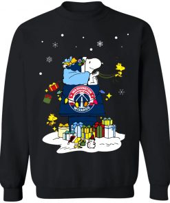 Washington Wizards Santa Snoopy Wish You A Merry Christmas Shirt