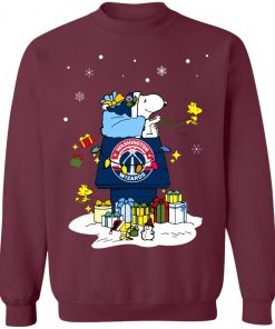 Washington Wizards Santa Snoopy Wish You A Merry Christmas Shirt