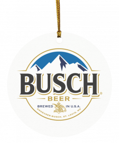 Busch Beer Christmas Circle Ornament