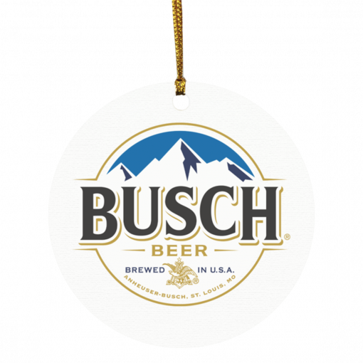 Busch Beer Christmas Circle Ornament