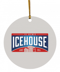 Icehouse Christmas Circle Ornament