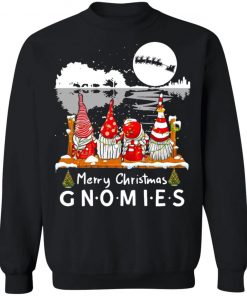 Shinesnow Guitar Shaped Merry Christmas Gnomies Christmas Sweatshirt