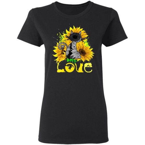 Love Cat Sunflower Shirt