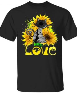 Love Cat Sunflower Shirt