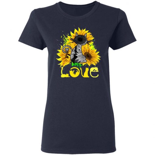 Love Cat Sunflower Shirt