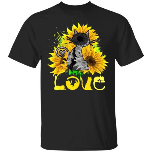 Love Cat Sunflower Shirt