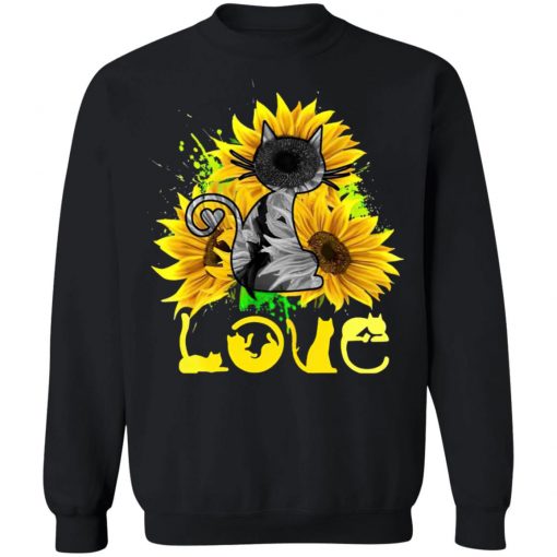 Love Cat Sunflower Shirt