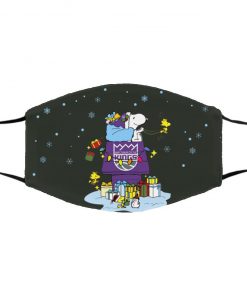 Sacramento Kings Santa Snoopy Wish You A Merry Christmas face mask