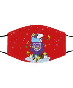 Sacramento Kings Santa Snoopy Wish You A Merry Christmas face mask