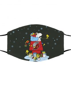 Portland Trail Blazers Santa Snoopy Wish You A Merry Christmas face mask