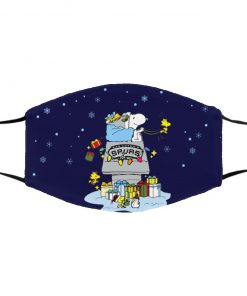 San Antonio Spurs Santa Snoopy Wish You A Merry Christmas face mask