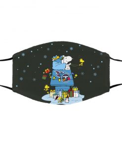 Tennessee Titans Santa Snoopy Wish You A Merry Christmas face mask