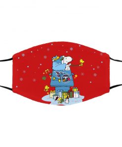 Tennessee Titans Santa Snoopy Wish You A Merry Christmas face mask