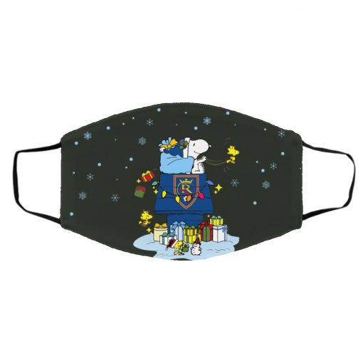 Real Salt Lake Santa Snoopy Wish You A Merry Christmas face mask