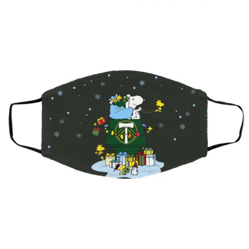 Portland Timbers Santa Snoopy Wish You A Merry Christmas face mask