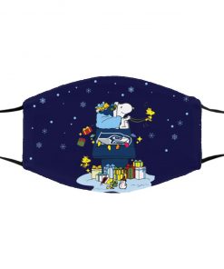 Seattle Seahawks Santa Snoopy Wish You A Merry Christmas face mask