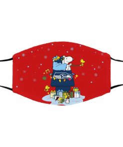 Seattle Seahawks Santa Snoopy Wish You A Merry Christmas face mask