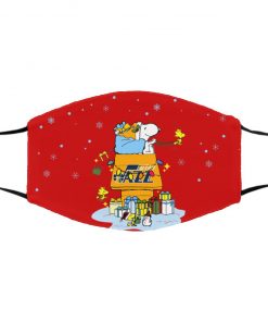 Utah Utes Santa Snoopy Wish You A Merry Christmas face mask