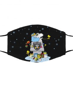 Oakland Raiders Santa Snoopy Wish You A Merry Christmas face mask