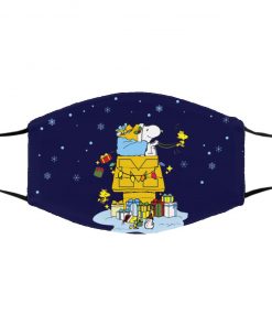 Michigan Wolverines Santa Snoopy Wish You A Merry Christmas face mask