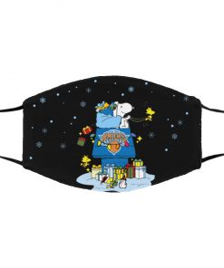 New York Knicks Santa Snoopy Wish You A Merry Christmas face mask