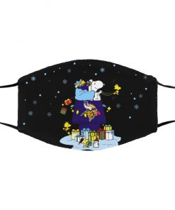 Minnesota Vikings Santa Snoopy Wish You A Merry Christmas face mask