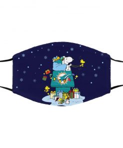 Miami Dolphins Santa Snoopy Wish You A Merry Christmas face mask