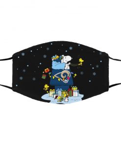 Los Angeles Rams Santa Snoopy Wish You A Merry Christmas face mask