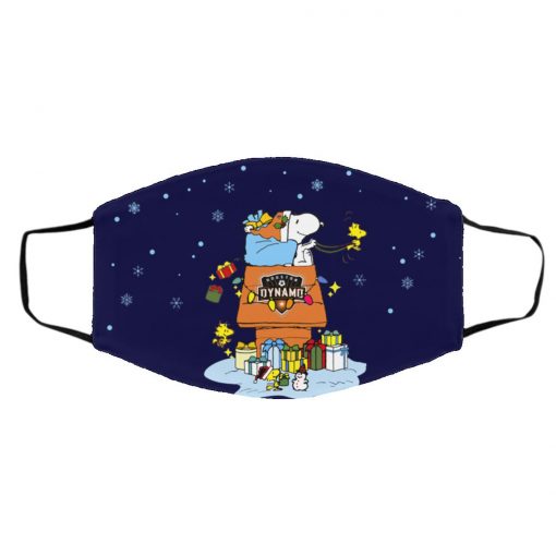 Houston Dynamo Santa Snoopy Wish You A Merry Christmas face mask