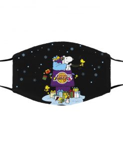 Los Angeles Lakers Santa Snoopy Wish You A Merry Christmas face mask