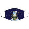 Green Bay Packers Santa Snoopy Wish You A Merry Christmas face mask