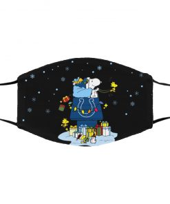 Indianapolis Colts Santa Snoopy Wish You A Merry Christmas face mask