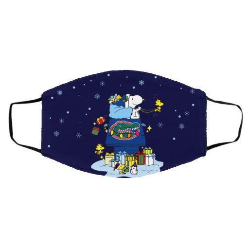 Florida Gators Santa Snoopy Wish You A Merry Christmas face mask