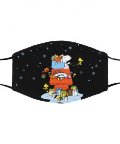 Denver Broncos Santa Snoopy Wish You A Merry Christmas face mask