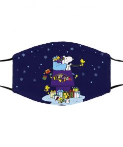 Baltimore Ravens Santa Snoopy Wish You A Merry Christmas face mask