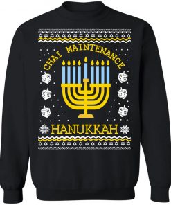 Hanukkah Ugly Christmas Sweater Chai Maintenance