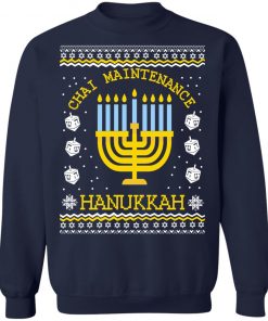 Hanukkah Ugly Christmas Sweater Chai Maintenance