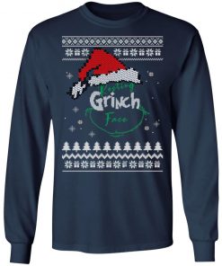 Resting Grinch Face Ugly Christmas Sweater