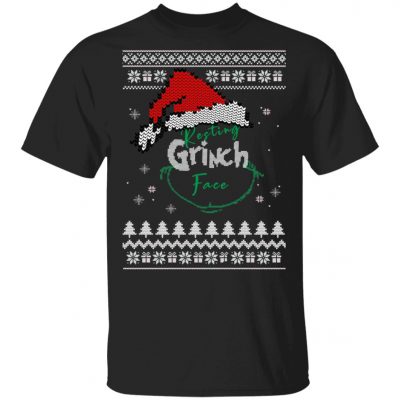 Resting Grinch Face Ugly Christmas Sweater