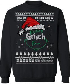 Resting Grinch Face Ugly Christmas Sweater