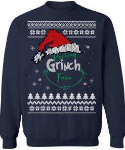 Resting Grinch Face Ugly Christmas Sweater